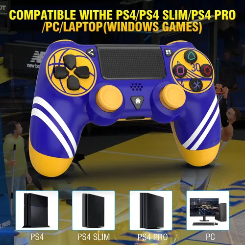 Vista 3 de Akvwj P4 Controller Wireless Remote Compatible with Playstation 4SlimPro with Dual Vibration6-Axis Motion SensorAudio Collector's