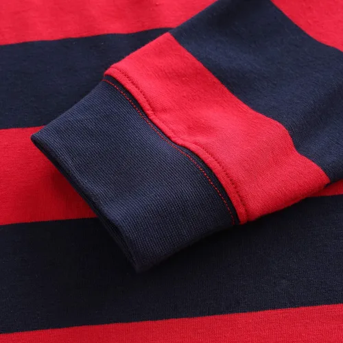 Vista 5 de Camisas de manga larga, de algodón, con diseño de rayas color arcoíris, para niño