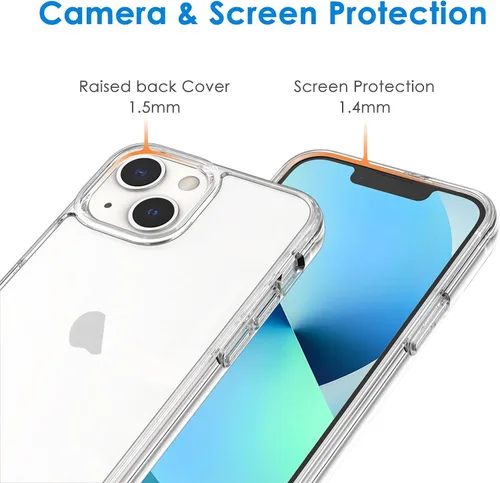Vista 5 de JETech Paquete de protector de pantalla para iPhone 13 mini de 5.4 pulgadas con protector de lente de cámara y funda antigolpes