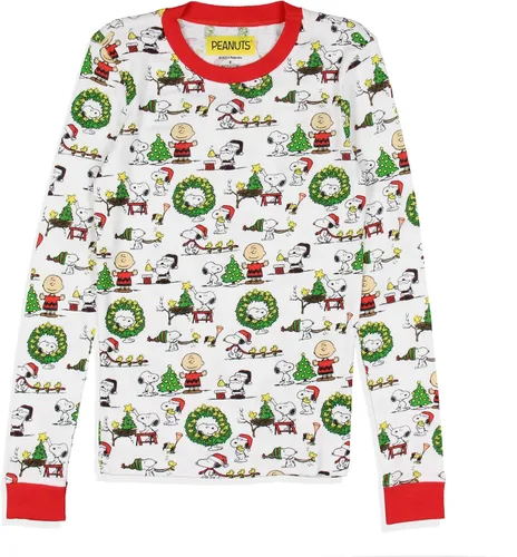 Vista 3 de INTIMO Peanuts - Pijama unisex para niños y niñas, diseño de Papá Noel, Snoopy Charlie Brown