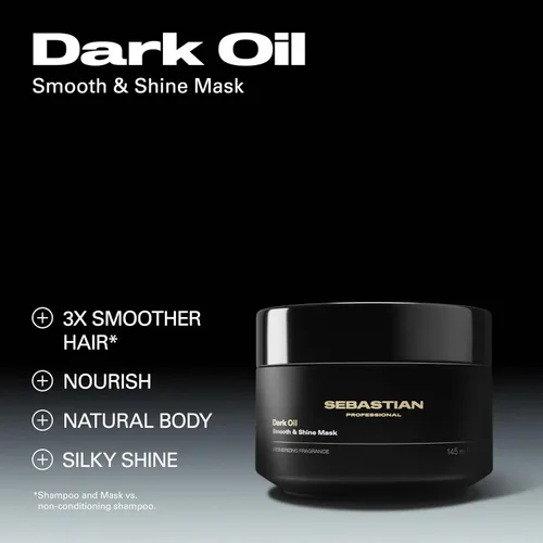 Vista 3 de Sebastian Professional Dark Oil Lightweight Mask Infused with Jojoba and Argan Oils deeply nourishing
