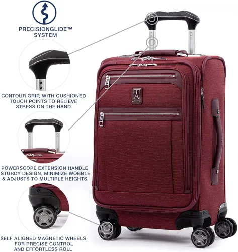 Vista 2 de Travelpro Platinum Elite-Softside - Maletas expansible con ruedas giratorias, Bordeaux), 409188009