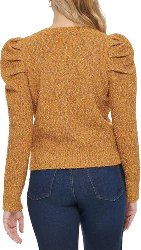 Vista 4 de Karl Lagerfeld Paris Women's Everyday Ruffle Long Sleeve Sweater