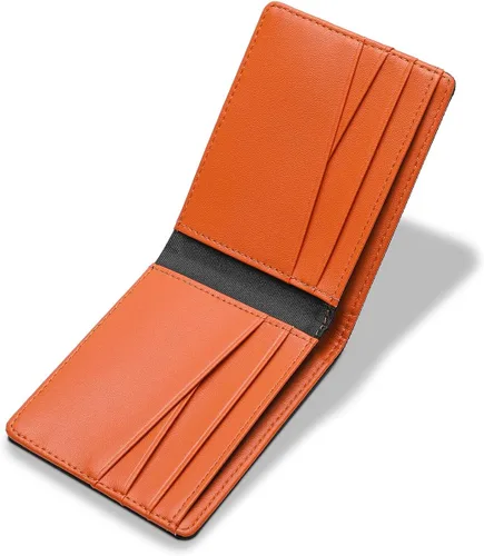 Vista 6 de Lanyani Cartera Minimalista de Tela con Doble Pliegue y Bloqueo RFID