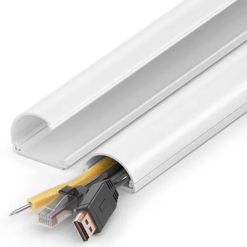 Vista 17 de ZhiYo Ocultador de cable de 39 pulgadas (3 piezas de 13 pulgadas de largo cada una), para 1-2 cables, cubiertas de cable autoadhesivas para cables