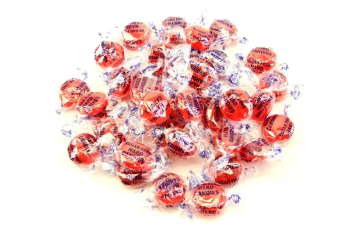 Vista 4 de Planet Sweets Caramelo duro con botones de canela sin azúcar, 1.5 libras, caramelos a granel envueltos individualmente