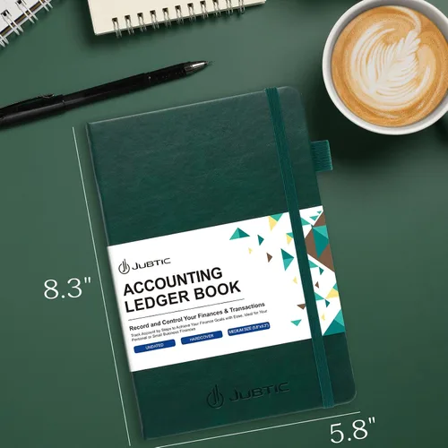 Vista 3 de JUBTIC Libro de contabilidad - Registro contable para pequeñas empresas y uso personal - Libro de registro de contabilidad diario columnar