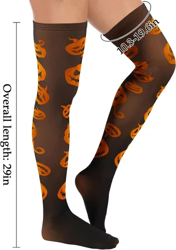 Vista 2 de Calcetines altos con forro polar para mujer, falsos translúcidos, flocados, cálidos, de felpa, gruesos, sobre la rodilla, calentadores de piernas