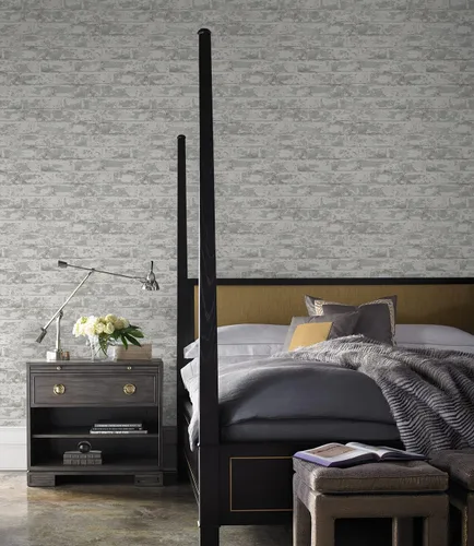 Vista 2 de Lillian August NextWall Luxe Haven Soho Papel tapiz de ladrillo (Calcuta)