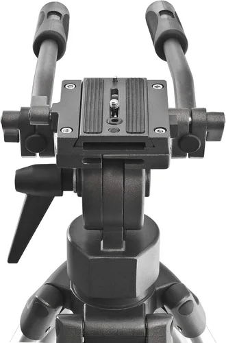 Vista 7 de Ravelli Trípode profesional para cámara de video AVTP de 75 mm con cabezal de arrastre de fluido