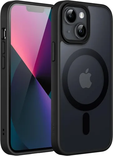 Vista 20 de JETech Funda magnética mate para iPhone 13, color negro