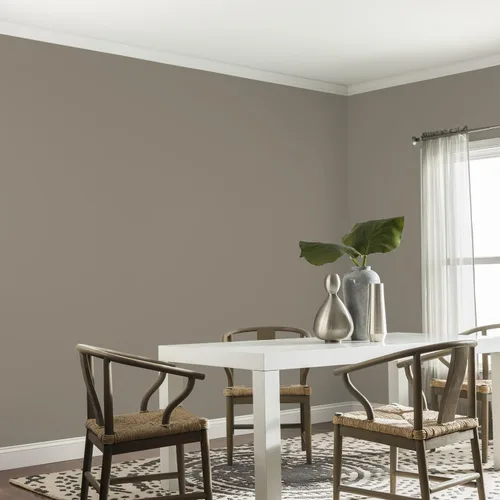 Vista 344 de Glidden Pintura Interior + Imprimación: Gris/Plata Antigua, Una Capa, Satinado, 1 Galón