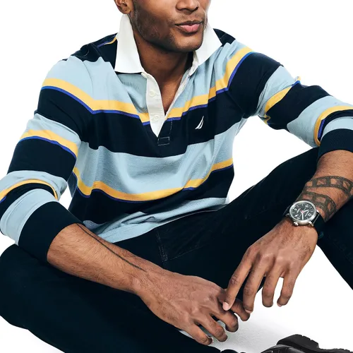 Vista 4 de Nautica Polo de rugby de manga larga para hombre