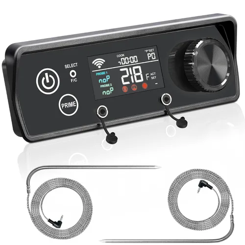 Vista 8 de Controlador WiFi para Fumador de Pellet Vertical Serie 3 4 5 7 de Pit Boss Panel de Control de Termostato con Sonda de Temperatura Tablero