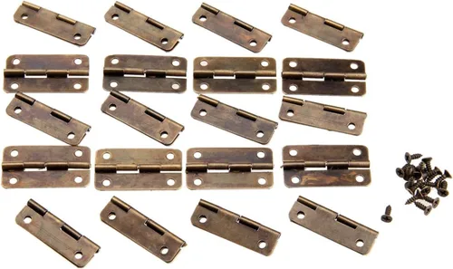 Vista 6 de Bisagra de hardware 20 unids latón antiguo gabinete bisagras de puerta para muebles joyería caja de madera bisagra muebles accesorios de hardware