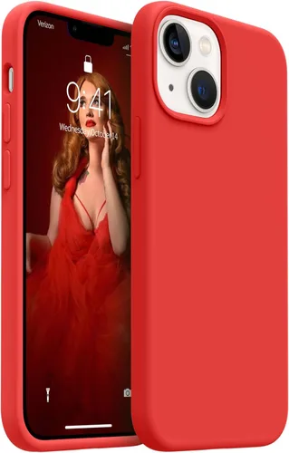 Vista 14 de AOTESIER Funda magnética para iPhone 13 Mini, compatible con MagSafe, protección militar a prueba de golpes, funda de silicona con forro