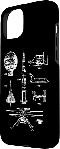 Vista 2 de Funda para iPhone 15 Plus Ingenuity Mars Helicopter Histórica Primera Evolución de Vuelo