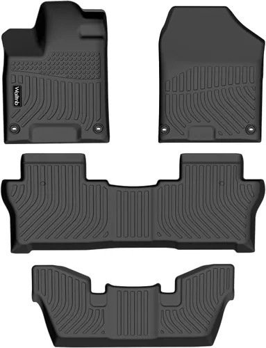 Vista 78 de Tapetes de piso para todo clima y forro de carga con respaldo para Chevrolet Suburban de 7 asientos 2021-2025 / GMC Yukon XL de 7 asientos
