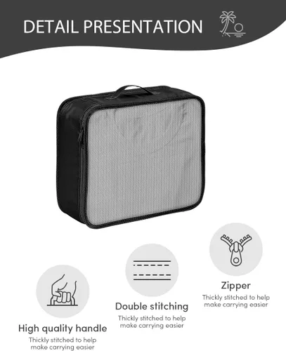 Vista 5 de DIMJ Juego de 8 cubos de equipaje para viaje, juego de bolsas organizadoras de maleta, cubos de viaje ligeros para maleta, organizadores de equipaje