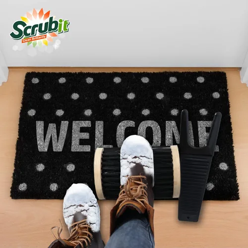 Vista 7 de SCRUBIT Cepillo raspador de botas y gato de botas - Removedor de botas para zapatos y botas de vaquero - Limpiador y extractor de botas para todo