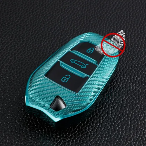 Vista 4 de POCHY Key Fob Cover For Peugeot 2008 3008 4008 5008 308 408 508 Citroen C4 C4l C6 C3-xr Picasso Ds3 Ds4 Ds5 Car Key Case Bag Cover Fob Holder