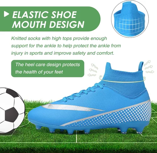 Vista 5 de CBUSTER Soccer Cleats Mens Women Outdoor Soccer Shoes for Big Boy AG TF