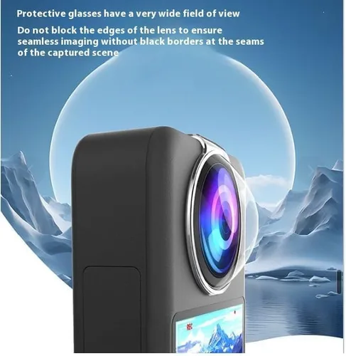 Vista 2 de Coyktonty - Protector de lente y lente para cámara DJI Osmo 360 II/Osmo 360, diseño de cierre a presión, dureza 9H de alta transmisión, resistente