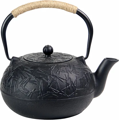 Vista 10 de Tetera grande de hierro fundido, tetera japonesa Tetsubin para estufa, tetera de hierro fundido con infusor de acero inoxidable para té suelto e