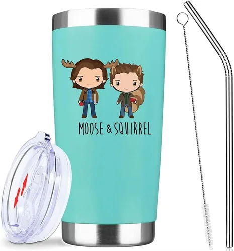 Vista 9 de Llevar a Mi Hijo Extraviado, Mercancía de Programa de TV, Vaso de Café Helado Aislado de Acero Inoxidable de 20 oz con Tapa, Popote y Cepillo, Taza