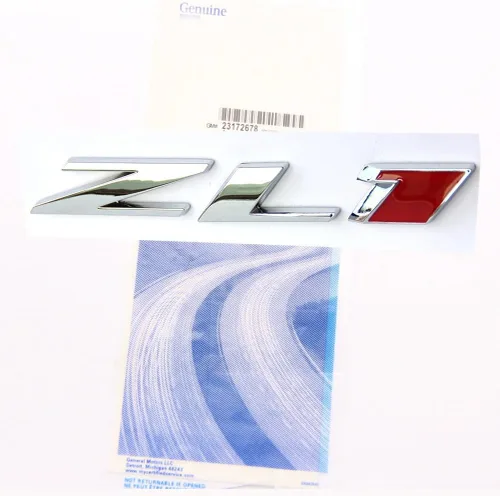 Vista 4 de OEM negro ZL1 emblema insignia letra puerta lateral trasera compatible con 1LE Ss Rs (negro rojo)