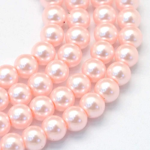 Vista 11 de KISSITTY 105 unids/hebra Burly Wood Satin Luster Glass Round Pearl Spacer Bead Loose Beads 0.315 in para bricolaje joyería artesanía 31.4