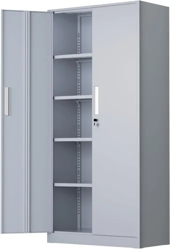 Vista 19 de INTERGREAT Armario de metal Armario, armario de almacenamiento con barra para colgar, armario de 71 pulgadas de alto con puertas, armarios