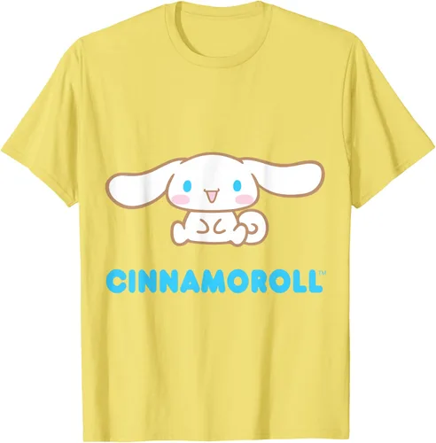 Vista 46 de Cinnamoroll Character Front and Back T-Shirt S Negro