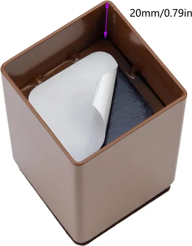 Vista 3 de 4 elevadores de cama de 2 pulgadas, sofá de mesa para muebles, elevador de 1.6 pulgadas de ancho y 2 pulgadas de alto ,Elevadores