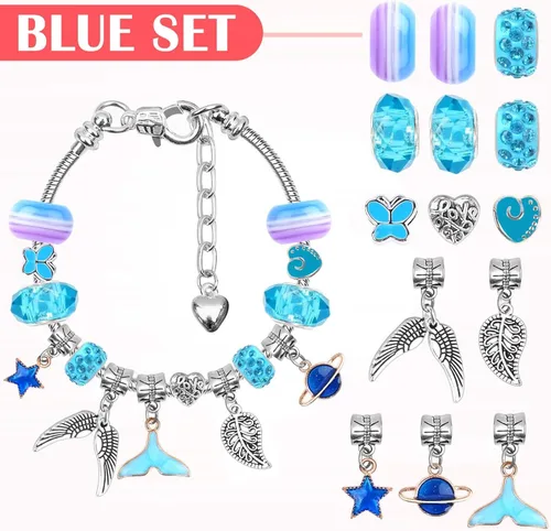 Vista 3 de Acejoz Kit de 85 pulseras con dijes, cuentas para adultos y principiantes