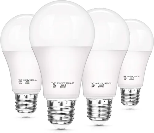 Vista 7 de SHINE HAI Bombillas con sensor de luz del atardecer al amanecer, bombillas LED A19 de 12 W de encendido y apagado automático, 1200 lúmenes, base