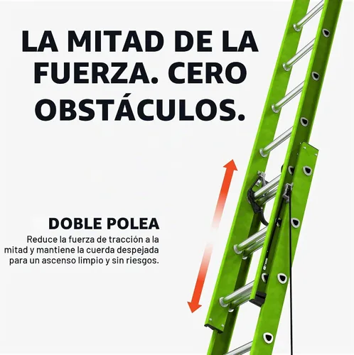 Vista 3 de Little Giant HyperLite 24', escalera de extensión, fibra de vidrio