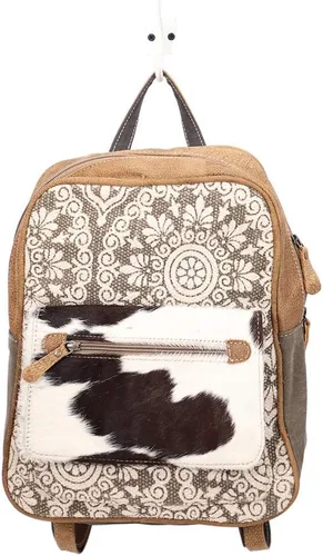 Vista 5 de Myra Bag Floral Purses for Women - Genuine Leather and Canvas Floral Purse with Flower Print, Flower Handbags for Women