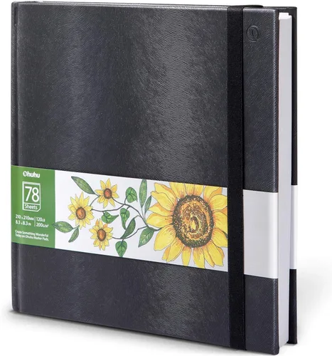 Vista 13 de Ohuhu Cuaderno de dibujo de 6.3 x 6.3 pulgadas para dibujar y dibujar