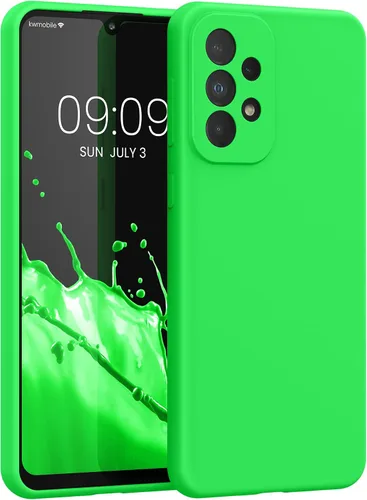 Vista 23 de kwmobile Funda compatible con Samsung Galaxy A32 5G - Funda de silicona TPU con acabado suave - Rosa impresionante