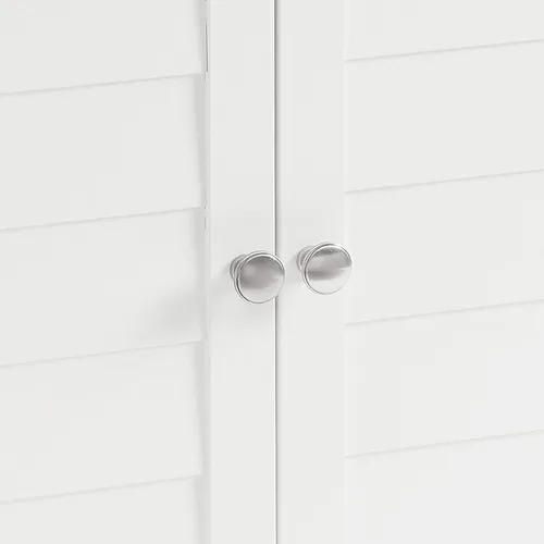Vista 12 de Crosley Furniture Lydia - Armario de almacenamiento esquinero y organizador de baño con estantes, color blanco