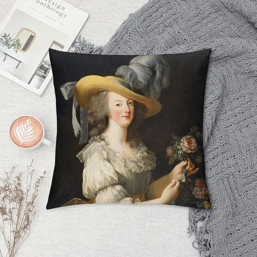 Vista 6 de Marie Antoinette Queen of Style - Funda de almohada cuadrada y acogedora para decoración del hogar para sala de estar, sofá, cojín de coche, 18 x 18