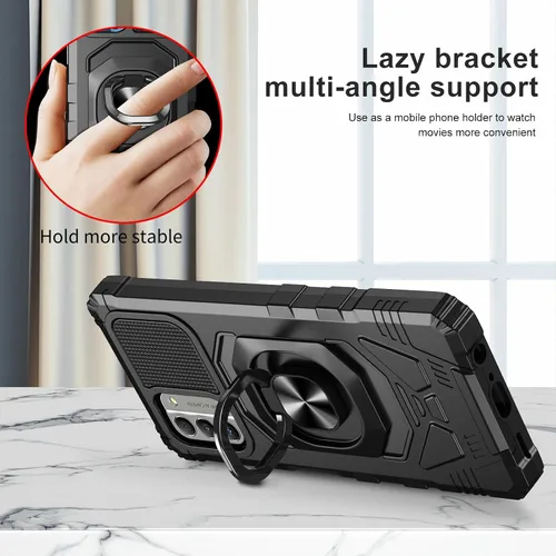 Vista 2 de Ailiber Funda para Nokia G310, Nokia G310 con protector de pantalla de vidrio templado, soporte de anillo para montaje magnético de coche