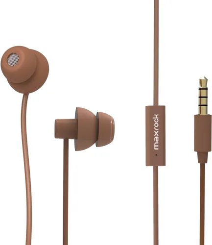 Vista 10 de MAXROCK - Auriculares intrauditivos ultra suaves y cómodos con micrófono y control de volumen, bloqueadores de sonido para dormir, ronquidos, hora