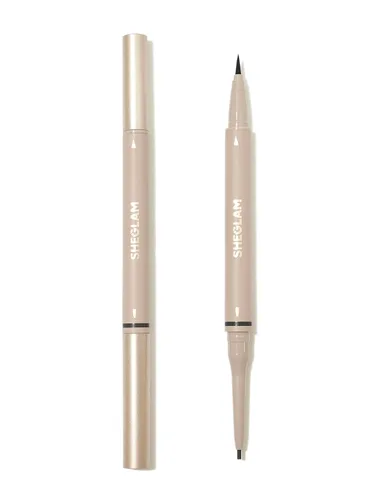 Vista 11 de SHEGLAM Lápices de cejas de doble cara Crema Impermeable Larga Duración Ojo Cejas Pluma Maquillaje - 02 Rubio
