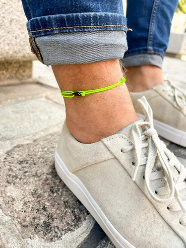 Vista 56 de Made by Nami Surfer Anklet with Snap Hook Clasp Waterproof & Adjustable Thin String Ankle Bracelets for Women and Men Handmade Jewelry for Beach and