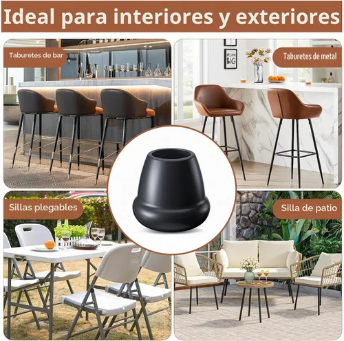 Vista 6 de Ezprotekt Tapas de goma antideslizantes para patas de silla de 0.75