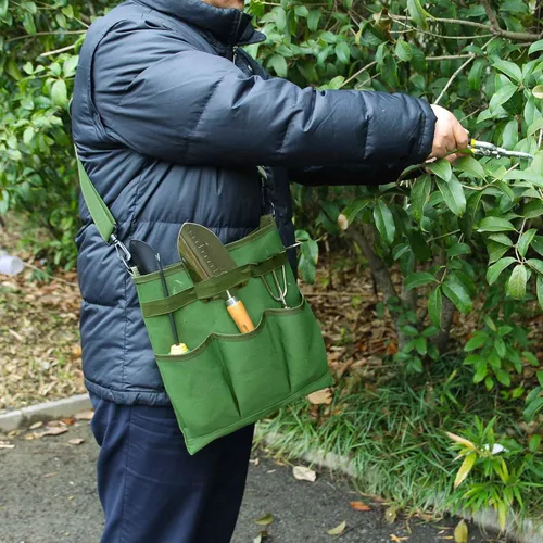 Vista 2 de Bolsa de herramientas de poda de jardín - Bolsa de almacenamiento de lona para jardinería