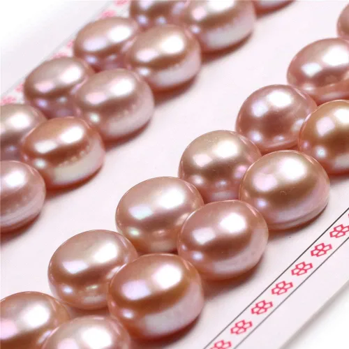 Vista 17 de 16 pares de perlas cultivadas de agua dulce de grado AAA para hacer aretes de joyería (negro)
