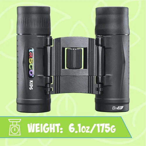 Vista 5 de Tasco Kids Binoculars 8x21, Compact Binoculars for Kids Ages 3-12, Great for Adventures, Hiking, Camping, Travel, Bird Watching